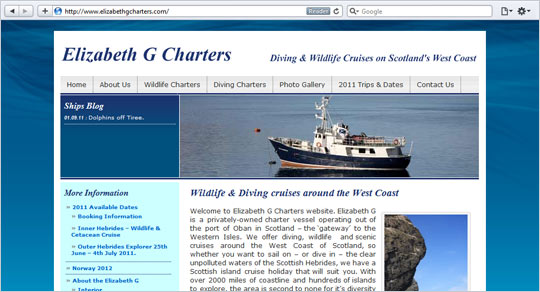 Elizabeth G Website Design