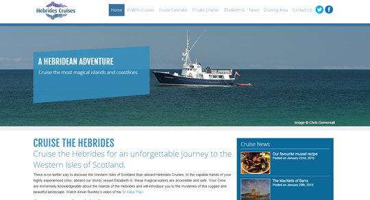 Hebrides Cruises Website Design