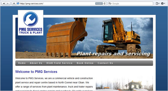 PMG Services Website Design