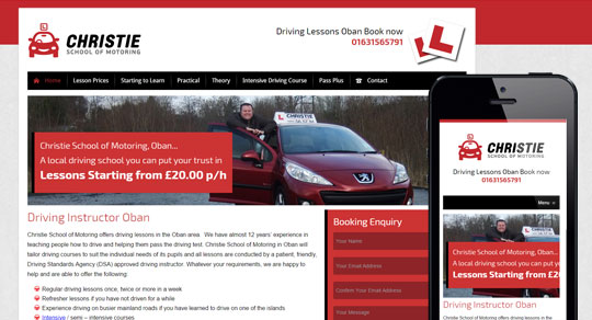 Christie School of Motoring CMS Website