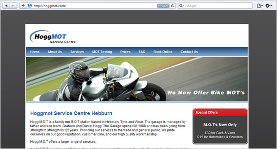 Hoggmot Website Design